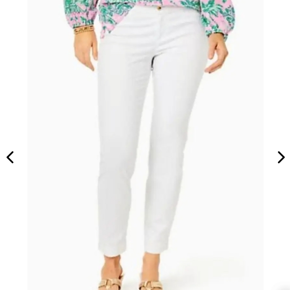 Lilly Pulitzer White Ankle Cropped Pants